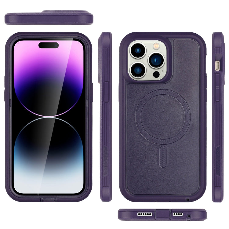 For iPhone 12 Pro Max Defender Series XT MagSafe Magnetic PC + TPU Shockproof Phone Case(Dark Purple) - free shipping - PMC TechLife - Order now!