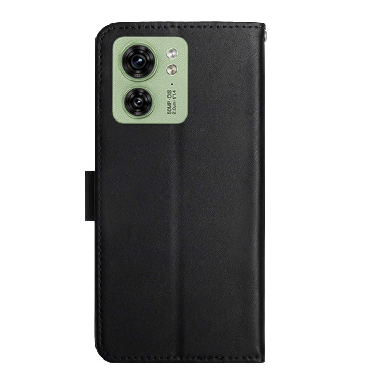 For Motorola Edge 40 Genuine Leather Fingerprint-proof Horizontal Flip Phone Case(Black) - Motorola Cases by PMC TechLife | Online Shopping South Africa | PMC TechLife | Buy Now Pay Later Mobicred