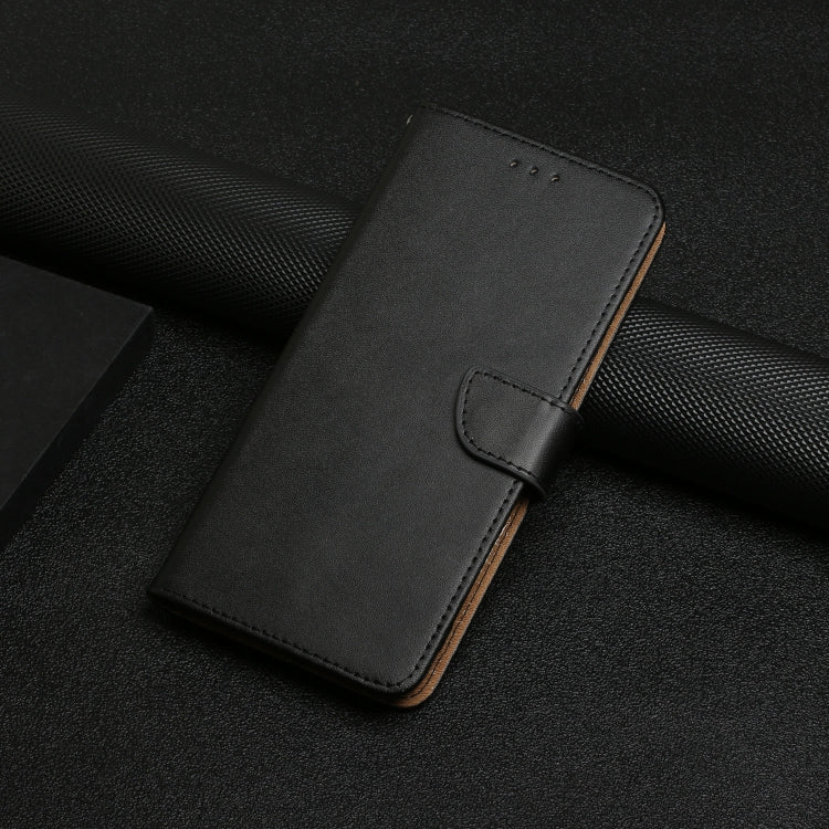 For Motorola Moto E14 Genuine Leather Fingerprint-proof Horizontal Flip Phone Case(Black) - Motorola Cases by PMC TechLife | Online Shopping South Africa | PMC TechLife | Buy Now Pay Later Mobicred