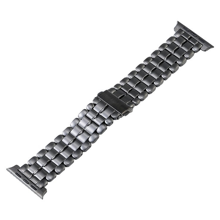 For Apple Watch Series 8 41mm Five Beads Titanium Steel Watch Band(Grey) - Watch Bands by PMC TechLife | Online Shopping South Africa | PMC TechLife | Buy Now Pay Later Mobicred