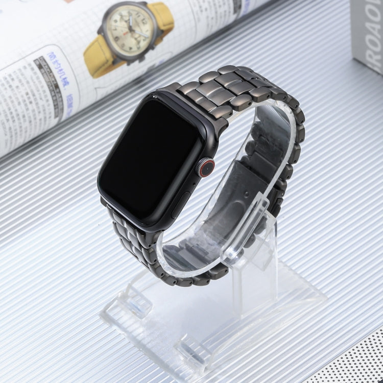 For Apple Watch Series 8 41mm Five Beads Titanium Steel Watch Band(Grey) - Watch Bands by PMC TechLife | Online Shopping South Africa | PMC TechLife | Buy Now Pay Later Mobicred