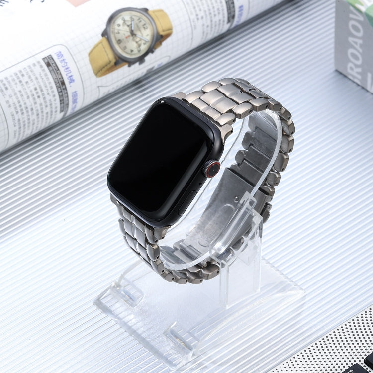 For Apple Watch Series 5 44mm Five Beads Titanium Steel Watch Band(Silver) - Watch Bands by PMC TechLife | Online Shopping South Africa | PMC TechLife