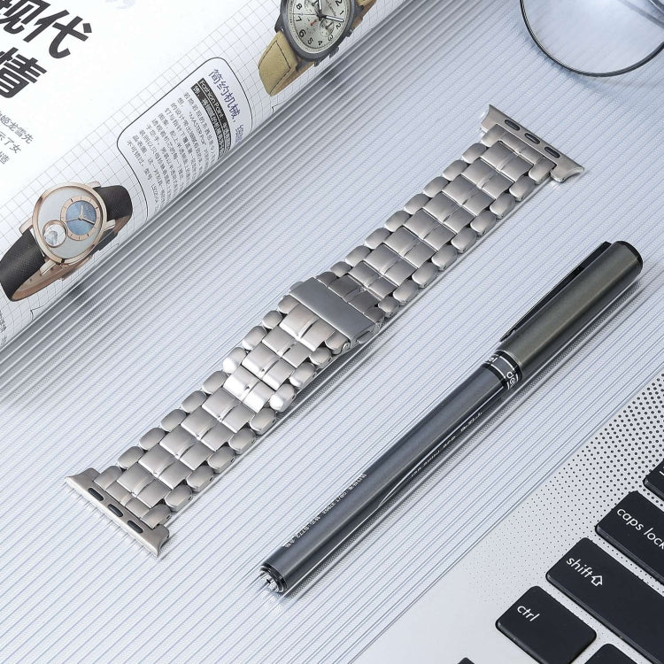 For Apple Watch SE 2023 40mm Five Beads Titanium Steel Watch Band(Silver) - Watch Bands by PMC TechLife | Online Shopping South Africa | PMC TechLife