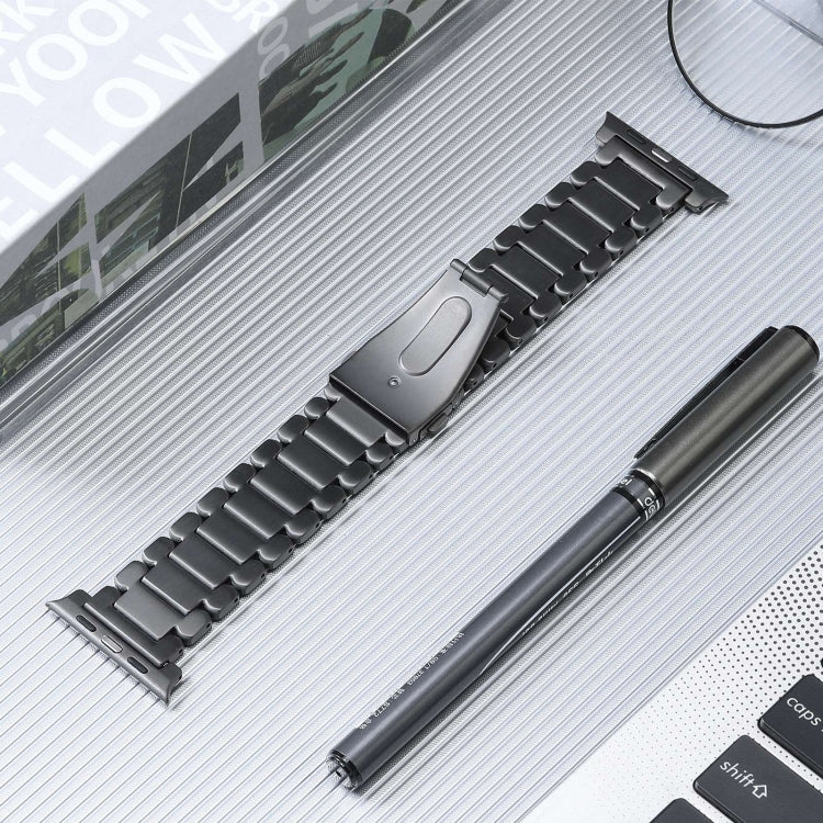 For Apple Watch SE 2023 44mm Five Beads Titanium Steel Watch Band(Grey) - free shipping - PMC TechLife - Order now!