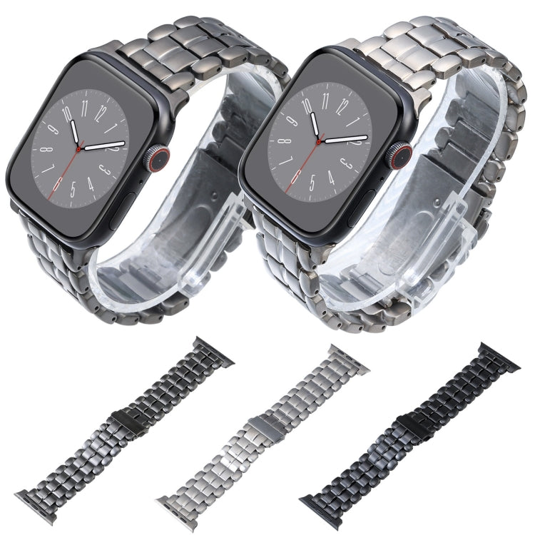 For Apple Watch Series 8 41mm Five Beads Titanium Steel Watch Band(Silver) - Watch Bands by PMC TechLife | Online Shopping South Africa | PMC TechLife