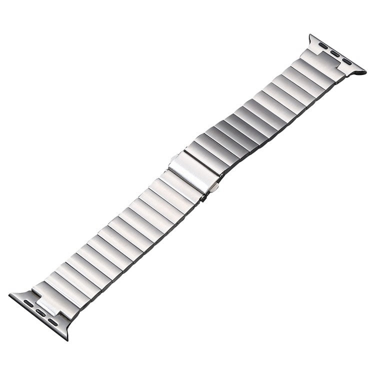 For Apple Watch 38mm Flat Buckle Stainless Steel Watch Band(Silver) - free shipping - PMC TechLife - Order now!