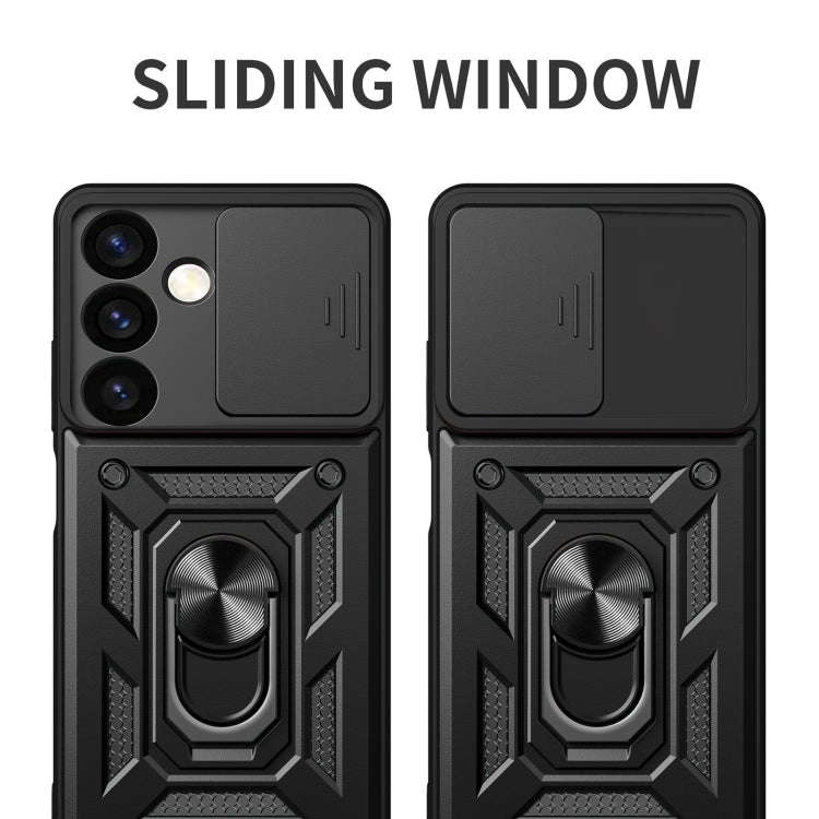 For Samsung Galaxy S24 5G Sliding Camera Cover Design TPU+PC Phone Case(Red) - Galaxy S24 5G Cases by PMC TechLife | Online Shopping South Africa | PMC TechLife