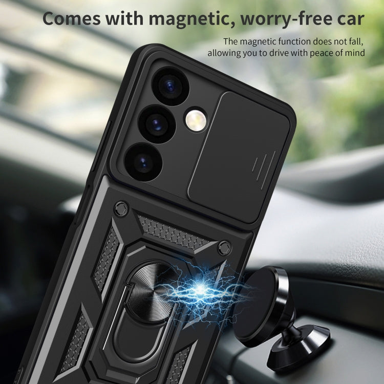 For Samsung Galaxy S24 5G Sliding Camera Cover Design TPU+PC Phone Case(Red) - Galaxy S24 5G Cases by PMC TechLife | Online Shopping South Africa | PMC TechLife