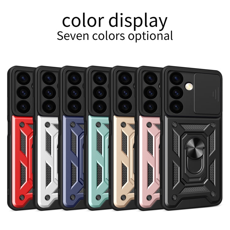 For Samsung Galaxy S24 5G Sliding Camera Cover Design TPU+PC Phone Case(Silver) - Galaxy S24 5G Cases by PMC TechLife | Online Shopping South Africa | PMC TechLife