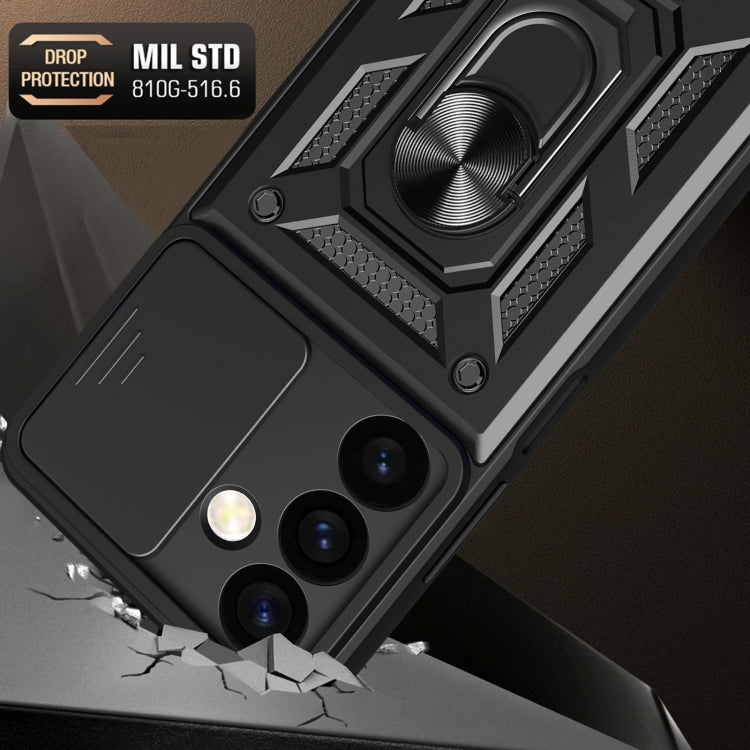 For Samsung Galaxy S24 5G Sliding Camera Cover Design TPU+PC Phone Case(Silver) - Galaxy S24 5G Cases by PMC TechLife | Online Shopping South Africa | PMC TechLife