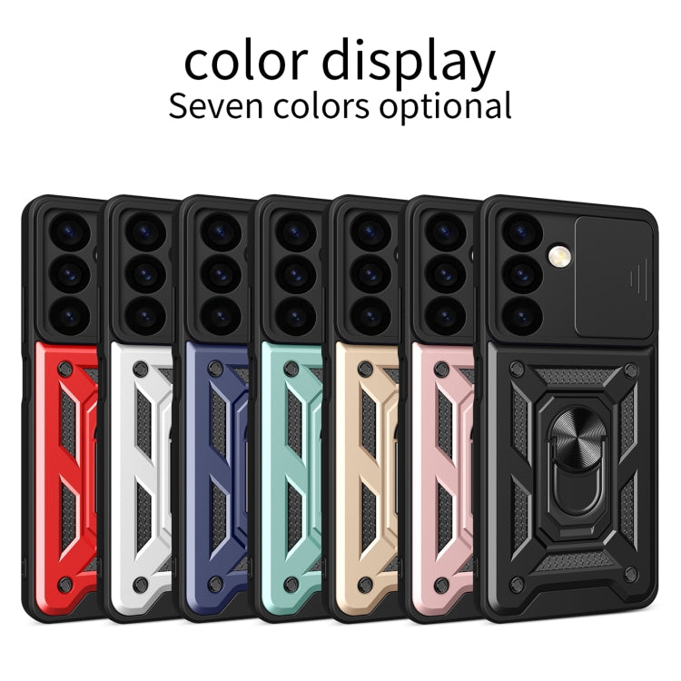 For Samsung Galaxy S24+ 5G Sliding Camera Cover Design TPU+PC Phone Case(Green) - Galaxy S24+ 5G Cases by PMC TechLife | Online Shopping South Africa | PMC TechLife