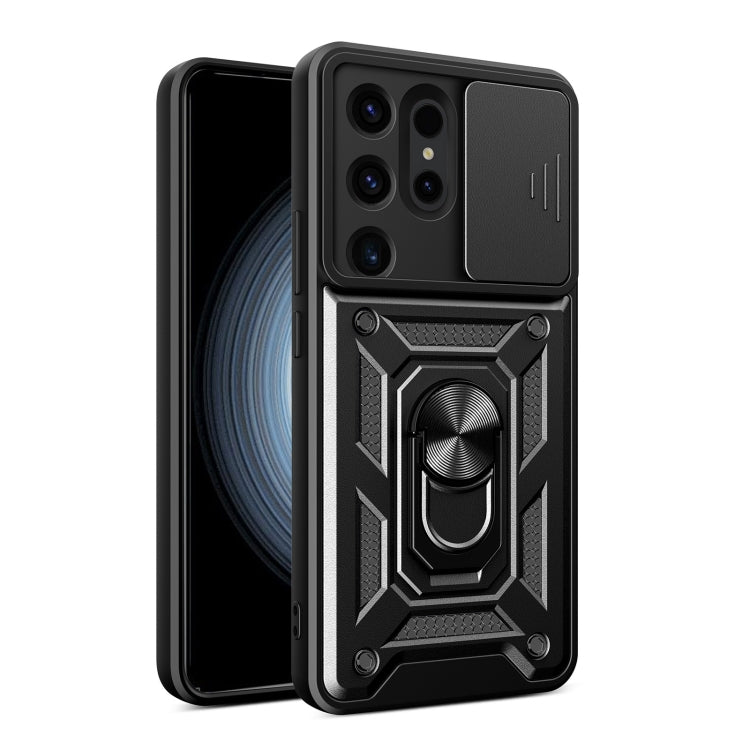 For Samsung Galaxy S24 Ultra 5G Sliding Camera Cover Design TPU+PC Phone Case(Black) - Galaxy S24 Ultra 5G Cases by PMC TechLife | Online Shopping South Africa | PMC TechLife | Buy Now Pay Later Mobicred