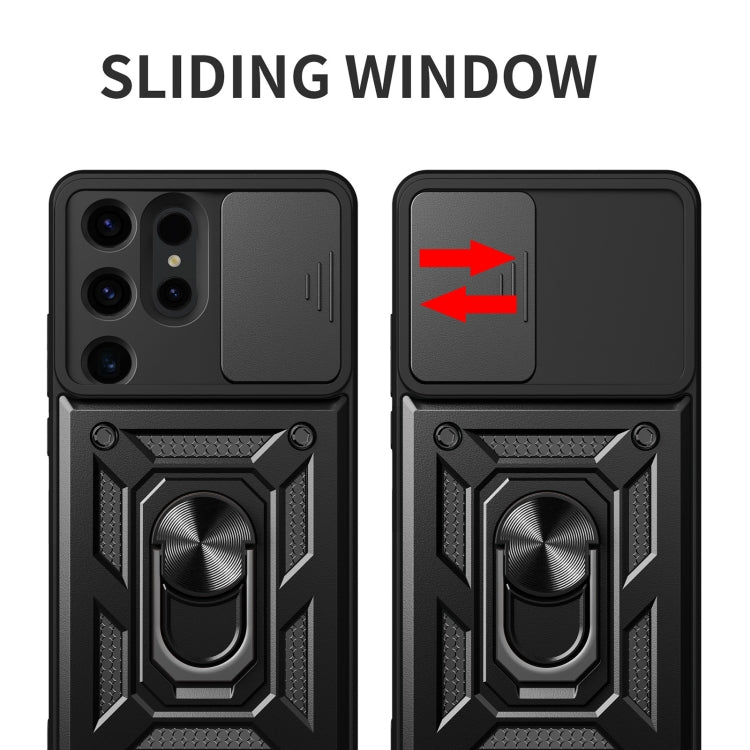 For Samsung Galaxy S24 Ultra 5G Sliding Camera Cover Design TPU+PC Phone Case(Blue) - Galaxy S24 Ultra 5G Cases by PMC TechLife | Online Shopping South Africa | PMC TechLife