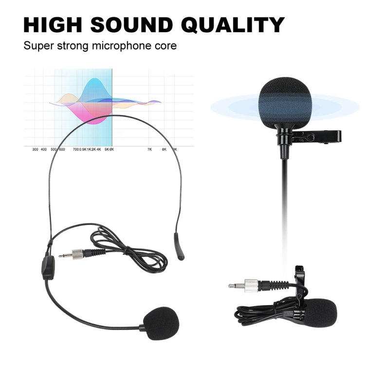XTUGA A140-B Wireless Microphone System 4 BodyPack Headset Lavalier Microphone(US Plug) - free shipping - PMC Jewellery - Order now!