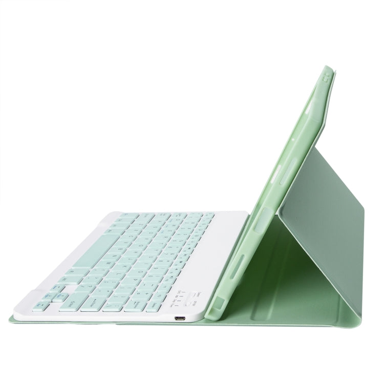 For Samsung Galaxy Tab S9 A710B Candy Color TPU Bluetooth Keyboard Leather Tablet Case with Pen Holder(Light Green) - Samsung Keyboard by PMC TechLife | Online Shopping South Africa | PMC TechLife