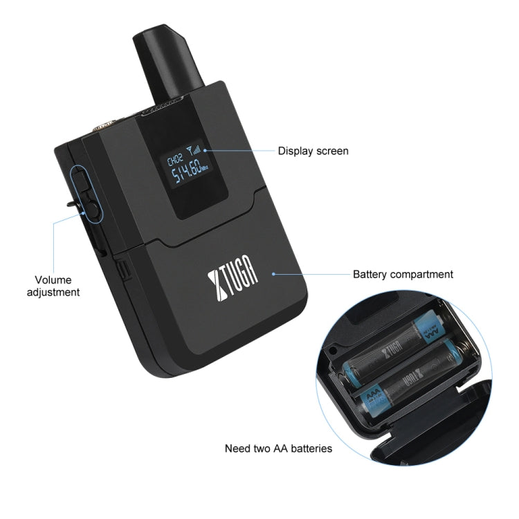 XTUGA A140-H Wireless Microphone System 4 Channel UHF Handheld Microphone(UK Plug) - Microphone by XTUGA | Online Shopping South Africa | PMC TechLife | Buy Now Pay Later Mobicred