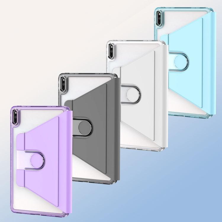 For Huawei MatePad 10.4 Clear 360 Rotation Stand Smart Leather Tablet Case(Purple) - Huawei by PMC TechLife | Online Shopping South Africa | PMC TechLife | Buy Now Pay Later Mobicred