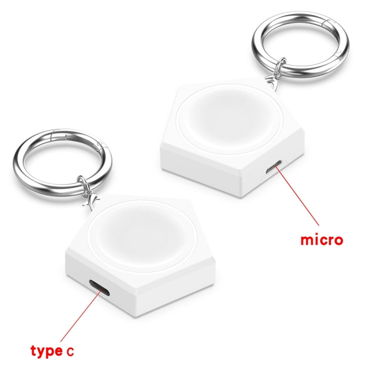 For Samsung Galaxy Watch 6 / 6 Classic Portable Smart Watch Charger, Port:Micro USB(White) - Charger by PMC TechLife | Online Shopping South Africa | PMC TechLife | Buy Now Pay Later Mobicred