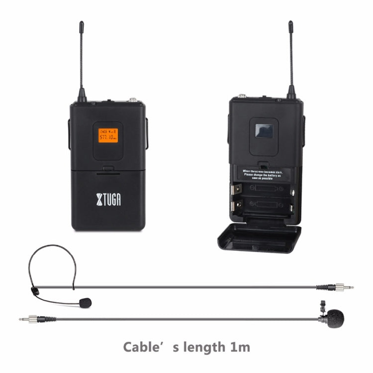 XTUGA A400-HB Professional 4-Channel UHF Wireless Microphone System with 2 Handheld & 2 Headset Microphone(EU Plug) - Microphone by XTUGA | Online Shopping South Africa | PMC TechLife | Buy Now Pay Later Mobicred