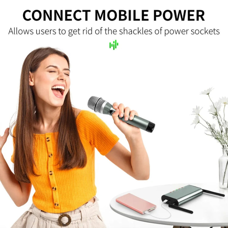 XTUGA U-F4600 Professional 4-Channel UHF Wireless Microphone System with 4 Handheld Microphone(EU Plug) - Microphone by XTUGA | Online Shopping South Africa | PMC TechLife | Buy Now Pay Later Mobicred