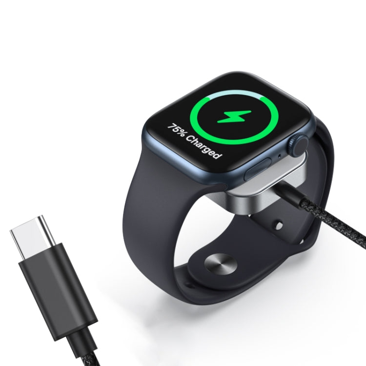 For Apple Watch Type-C Interface Magnetic Charger(Black) - Charger / Holder by PMC Jewellery | Online Shopping South Africa | PMC Jewellery | Buy Now Pay Later Mobicred