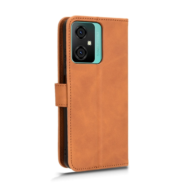 For Blackview OSCAL C70 Skin Feel Magnetic Flip Leather Phone Case(Brown) - More Brand by PMC TechLife | Online Shopping South Africa | PMC TechLife