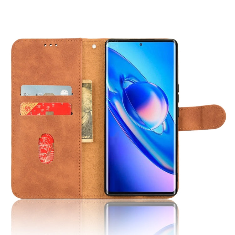 For Blackview A200 Pro Skin Feel Magnetic Flip Leather Phone Case(Brown) - More Brand by PMC TechLife | Online Shopping South Africa | PMC TechLife