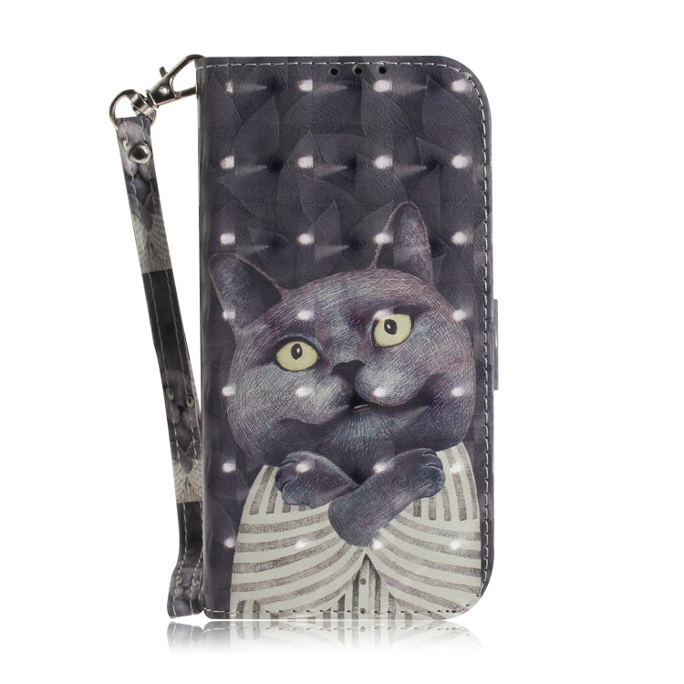 For Honor Magic6 Pro 3D Colored Horizontal Flip Leather Phone Case(Hug Cat) - Honor Cases by PMC Jewellery | Online Shopping South Africa | PMC Jewellery | Buy Now Pay Later Mobicred