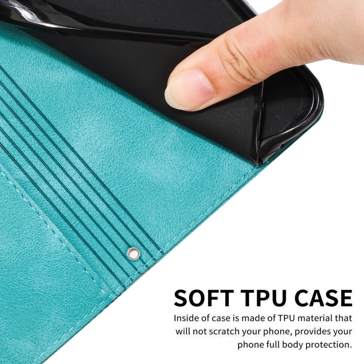 For Motorola Moto G Play 2024 Dream Triangle Leather Phone Case with Lanyard(Green) - Motorola Cases by PMC Jewellery | Online Shopping South Africa | PMC Jewellery | Buy Now Pay Later Mobicred