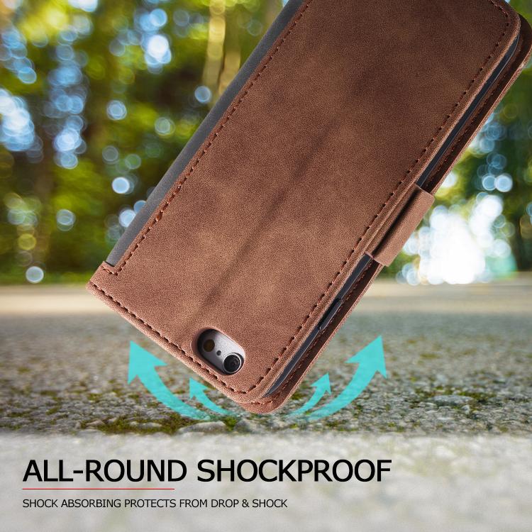 For iPhone 16e Retro Splicing Horizontal Flip Leather Phone Case(Grey) - iPhone 16e Cases by PMC TechLife | Online Shopping South Africa | PMC TechLife | Buy Now Pay Later Mobicred