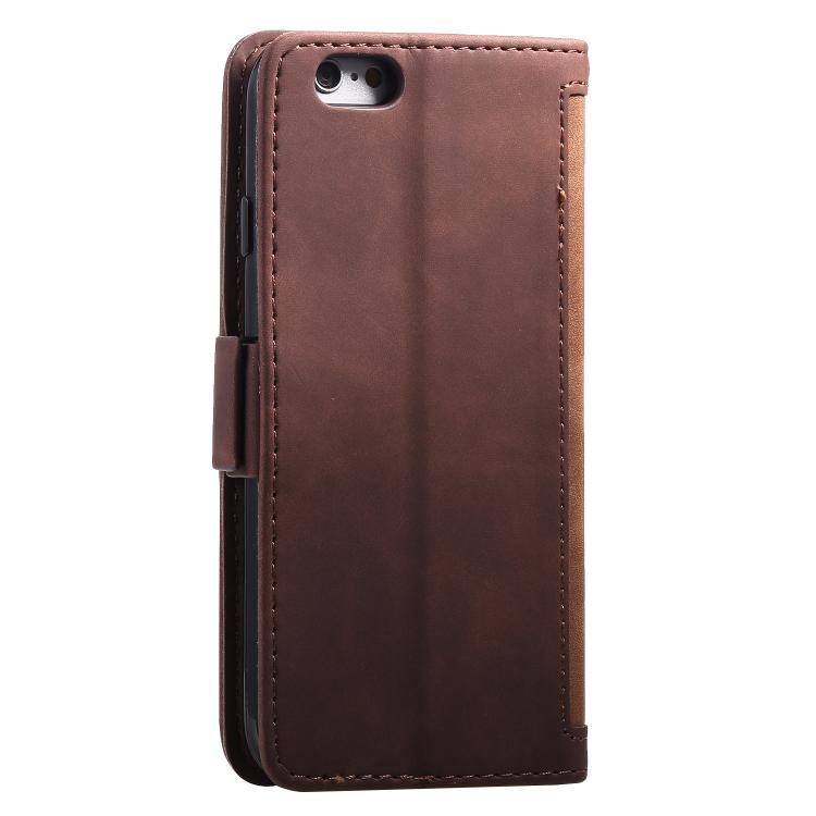 For iPhone 16e Retro Splicing Horizontal Flip Leather Phone Case(Brown) - iPhone 16e Cases by PMC TechLife | Online Shopping South Africa | PMC TechLife | Buy Now Pay Later Mobicred