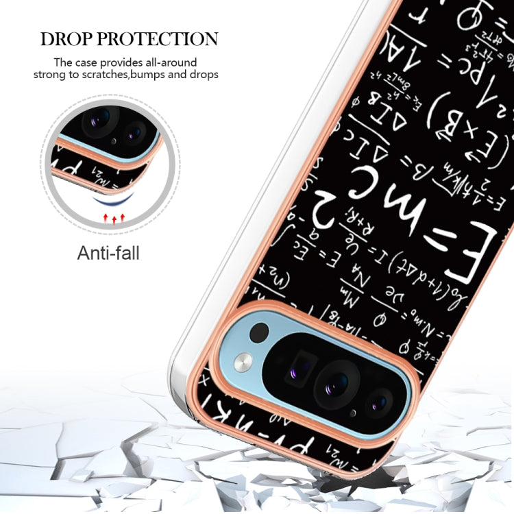 For Google Pixel 9 / 9 Pro Electroplating Dual-side IMD Phone Case(Equation) - Google Cases by PMC TechLife | Online Shopping South Africa | PMC TechLife | Buy Now Pay Later Mobicred