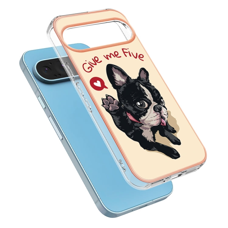 For Google Pixel 9 / 9 Pro Electroplating Dual-side IMD Phone Case(Lucky Dog) - Google Cases by PMC TechLife | Online Shopping South Africa | PMC TechLife | Buy Now Pay Later Mobicred