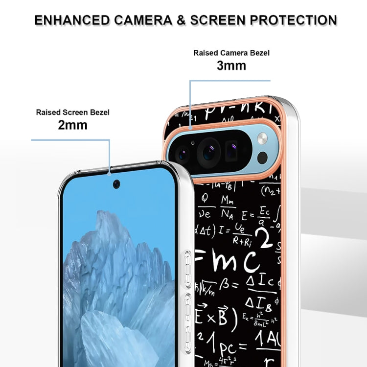 For Google Pixel 9 Pro XL Electroplating Dual-side IMD Phone Case(Equation) - Google Cases by PMC TechLife | Online Shopping South Africa | PMC TechLife | Buy Now Pay Later Mobicred