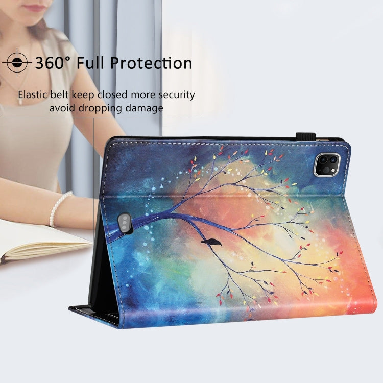 For iPad Pro 11 2024 Sewing Litchi Texture Smart Leather Tablet Case(Oil Painting Tree) - iPad Pro 11 2024 Cases by PMC TechLife | Online Shopping South Africa | PMC TechLife | Buy Now Pay Later Mobicred