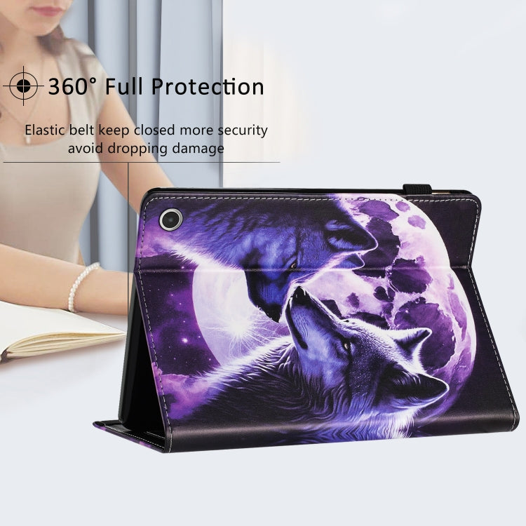 For Amazon Kindle Fire Max 11 2023 Sewing Litchi Texture Smart Leather Tablet Case(Wolf) - Amazon by PMC TechLife | Online Shopping South Africa | PMC TechLife | Buy Now Pay Later Mobicred