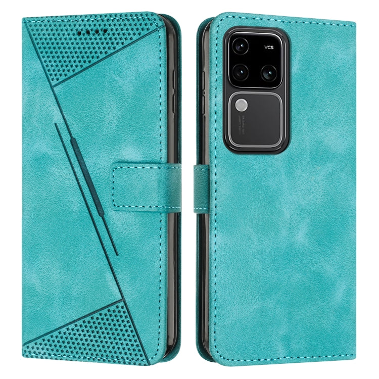 For vivo S18 / S18 Pro Dream Triangle Leather Phone Case with Lanyard(Green) - S18 Cases by PMC TechLife | Online Shopping South Africa | PMC TechLife | Buy Now Pay Later Mobicred
