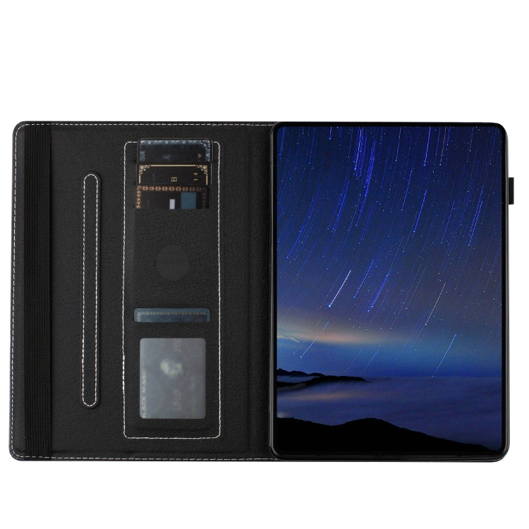 For Huawei MediaPad T5 10 Sewing Litchi Texture Smart Leather Tablet Case(Footprint) - Huawei by PMC TechLife | Online Shopping South Africa | PMC TechLife | Buy Now Pay Later Mobicred