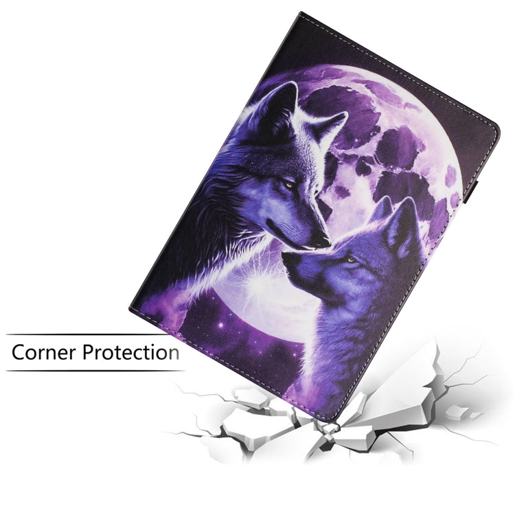 For Huawei MediaPad T5 10 Sewing Litchi Texture Smart Leather Tablet Case(Wolf) - Huawei by PMC TechLife | Online Shopping South Africa | PMC TechLife | Buy Now Pay Later Mobicred