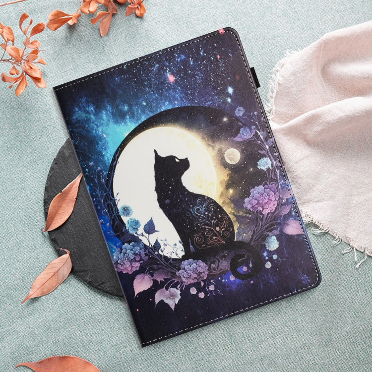 For Huawei MediaPad T5 10 Sewing Litchi Texture Smart Leather Tablet Case(Cat) - Huawei by PMC TechLife | Online Shopping South Africa | PMC TechLife | Buy Now Pay Later Mobicred