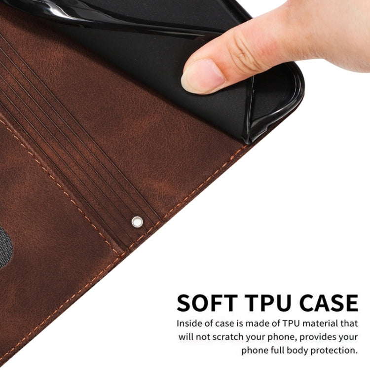 For OPPO A54 / A74 / A93 Dream Triangle Leather Phone Case with Lanyard(Brown) - OPPO Cases by PMC TechLife | Online Shopping South Africa | PMC TechLife | Buy Now Pay Later Mobicred