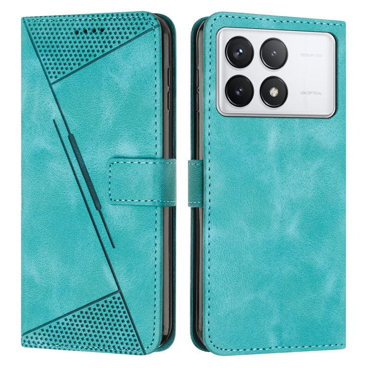 For Xiaomi Redmi K70 / K70 Pro Dream Triangle Leather Phone Case with Lanyard(Green) - K70 Pro Cases by PMC Jewellery | Online Shopping South Africa | PMC Jewellery | Buy Now Pay Later Mobicred