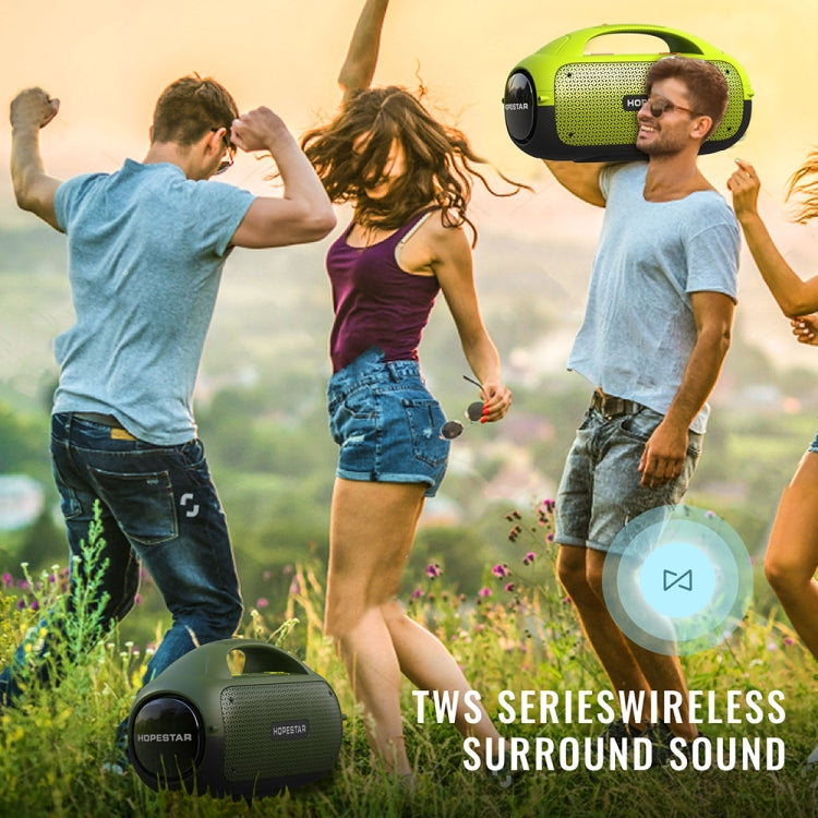 HOPESTAR A50 80W IPX6 Waterproof Portable Bluetooth Speaker Outdoor Subwoofer(Black) - free shipping - PMC Jewellery - Order now!