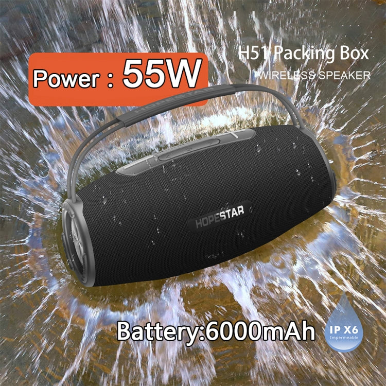 HOPESTAR H51 IPX6 Waterproof Outdoor Portable Wireless Bluetooth Speaker(Red) - free shipping - PMC Jewellery - Order now!