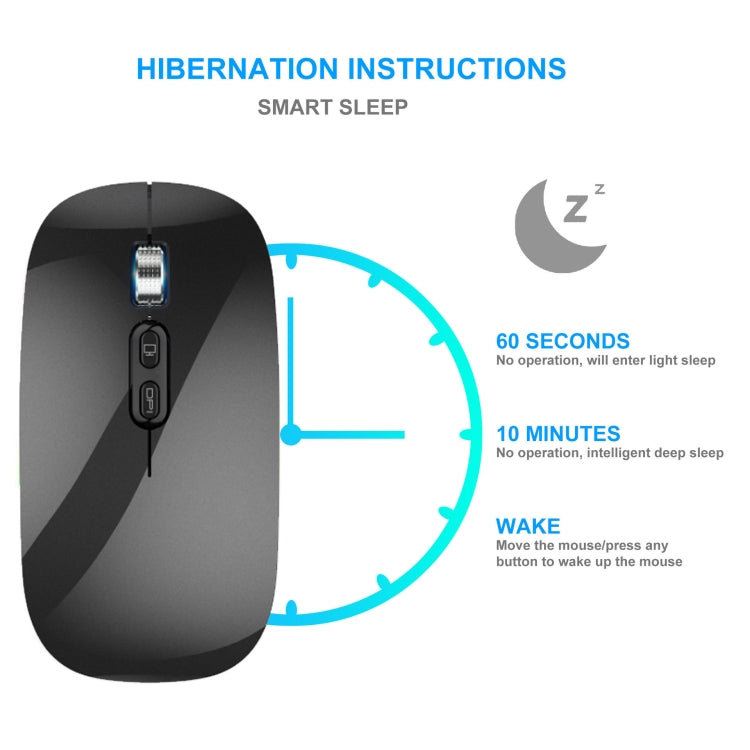 HXSJ M103 1600DPI 2.4GHz Wireless Rechargeable Mouse(Silver) - free shipping - PMC TechLife - Order now!