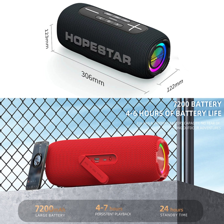 HOPESTAR P32Max 55W IPX6 Waterproof Portable Wireless Bluetooth Speaker(Black) - free shipping - PMC Jewellery - Order now!