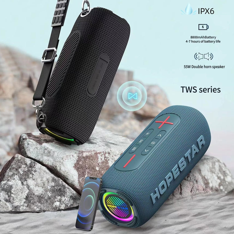 HOPESTAR P32Max 55W IPX6 Waterproof Portable Wireless Bluetooth Speaker(Grey) - free shipping - PMC Jewellery - Order now!