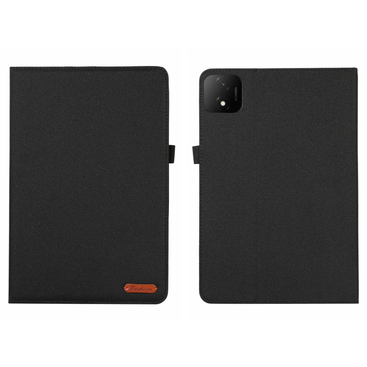 For Honor Pad GT Pro Cloth Texture Horizontal Flip PU + TPU Tablet Case(Black) - Honor by PMC TechLife | Online Shopping South Africa | PMC TechLife | Buy Now Pay Later Mobicred