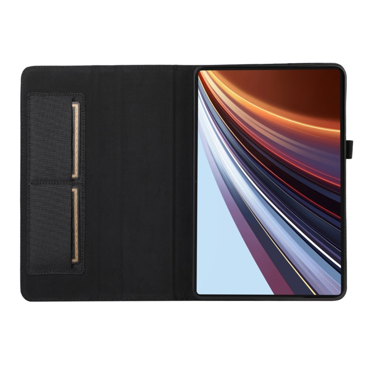 For Honor Pad GT Pro Cloth Texture Horizontal Flip PU + TPU Tablet Case(Black) - Honor by PMC TechLife | Online Shopping South Africa | PMC TechLife | Buy Now Pay Later Mobicred