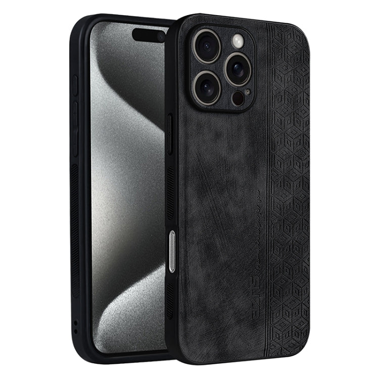 For iPhone 16 Pro AZNS 3D Embossed Skin Feel Phone Case(Black) - iPhone 16 Pro Cases by AZNS | Online Shopping South Africa | PMC Jewellery | Buy Now Pay Later Mobicred